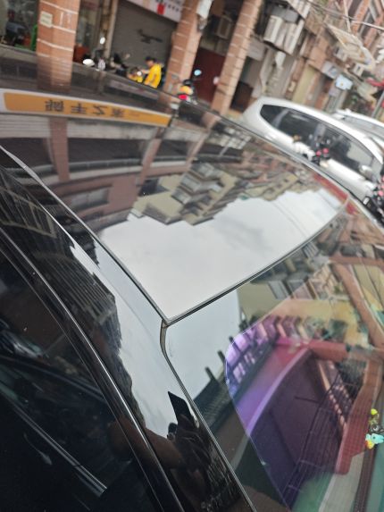 Install stickers Silver-Plated Sunroof Film - Reflective Black